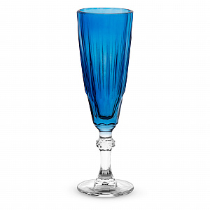 Фужер для шампанского 300мл голубой стекло 000000000001218743