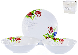 Набор столовый 13 шт 6мелких тарелок/6салатников/1салалатник Торонто подарочная упаковка Феникс Olaff 103-02013 000000000001197914