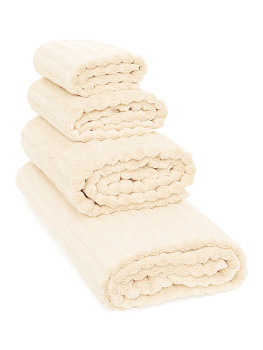 Полотенце махровое 100x150см DE'NASTIA Узкая Волна 500гр молочный хлопок 000000000001211692