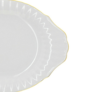 Овальное блюдо Золотая отводка Porcelaine Czech Gold Hands, 28 см 000000000001136241