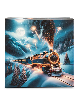 Коробка подарочная 21х21х11см РУТАУПАК НОВОГОДНИЙ МИКС прямоугольник 000000000001228408