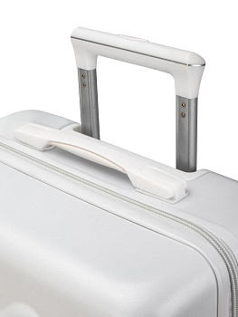 Чемодан на колесах S (38х20х43см) мишка белый ABS 000000000001226533