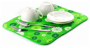 Коврик для сушки посуды 30х40см МУЛЬТИДОМ с рисунком микрофибра 000000000001205911