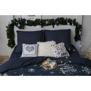 Комплект постельного белья "Этель" евро Зимние бабочки 200х215см, 220х240см, 70х70см-2шт, 100% хлопок поплин 4349477 000000000001202315