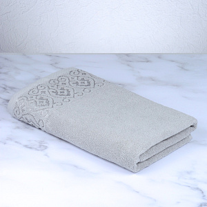 Полотенце махровое 50х90см DINA ME Итальянский бордюр серое плотность 480гр/м 100%хлопок 000000000001210320
