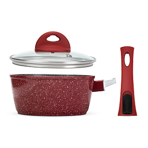 Ковш с крышкой 1,2л SERVITTA Fuerza бакелитовая съемная ручка кованный алюминий Ковш с крышкой 1,2л SERVITTA Fuerza бакелитовая съемная ручка кованный алюминий 000000000001221023