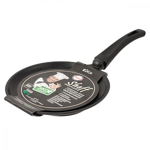 Сковорода блинная 24см TIMA Шеф с прямым краем ИНДУКЦИЯ пластиковая ручка алюминий 000000000001203592