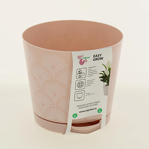 Горшок для цветов Easy Grow D 120 с прикорневым поливом 0,75 л Розовый сад ING47012РС 000000000001191659