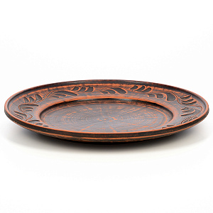 Тарелка десертная 21см резная дымленая керамика 000000000001211394