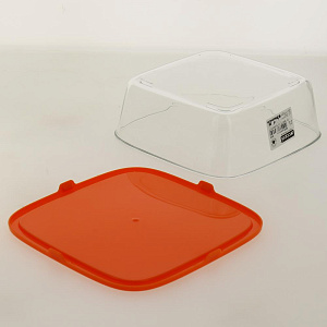 BASICS Контейнер квадр.1,25л оранж крышк N3874 000000000001186971