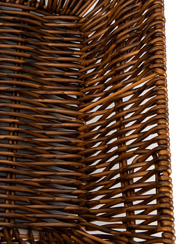 Корзина плетеная универсальная 23х23х7,5см квадратная коричневый полипропилен/жезезо 000000000001227673