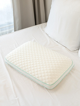 Подушка анатомическая 58x38,5x13см DE'NASTIA широкий край белый латекс 000000000001220160