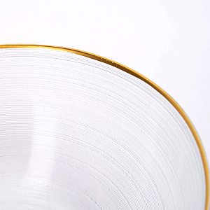 Салатник 21см GLASSCOM золотая кайма прозрачный стекло 000000000001213160