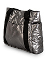 Сумка шоппер 35х11х29см стеганная с боковыми карманами графит полиэстер 000000000001229466