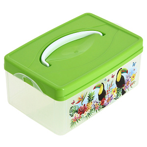 Коробка универсальная с ручками, пластик 000000000001173409