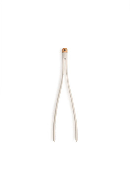 Щипцы кухонные универсальные 32x2,5x8см DE'NASTIA Силвуд молочный силикон/бук 000000000001227993