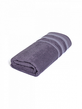 Полотенце махровое LUCKY Бордюр точки 450gsm 70x140 100% хлопок, фиолетовый D100406 000000000001227655