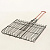 Решетка для барбекю 26х23см OLAFF с металлической ручкой нержавеющая сталь ZHF-097 000000000001205691