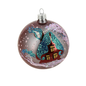 Шар 4,5 Домик стекло 9см NP-1999 000000000001150610