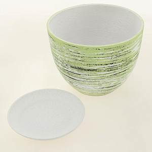 Горшок для цветов декоративный керамический зеленое яблоко №2 3 л ГК 30 000000000001202936