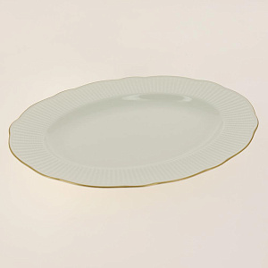 ILAY Блюдо овальное 24 см,Отводка золото, костяной фарфор BNILY24KY520 000000000001189471