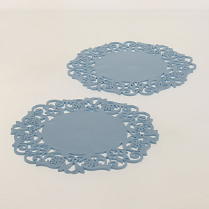 Подставка под горячее "Кружева" круглая малая, поливинилхлорид, R030347 000000000001176239