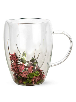 Кружка 350мл Цветы в ассортименте стекло 000000000001223478