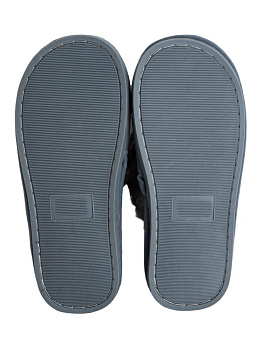 Тапочки домашние 38-39 женские плюшевые серый полиэстер/ТПР 000000000001228819