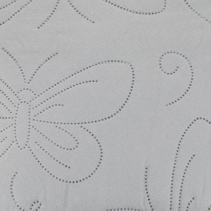 Покрывало 240х240см DENASTIA Бабочки двустороннее серое 100% полиэстер U000287 000000000001204705