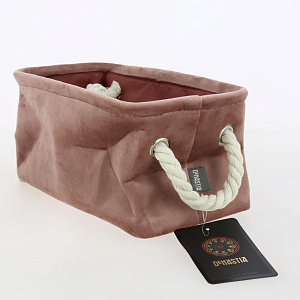 Органайзер для хранения 28x15x14см DE'NASTIA розовый велюр полиэстер 000000000001210428