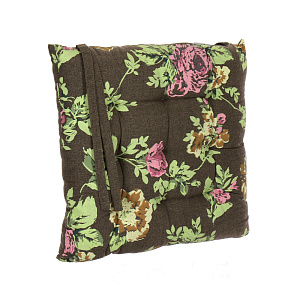 Подушка на стул Вилла Arloni, шоколад, 40?40 см, хлопок 000000000001126531