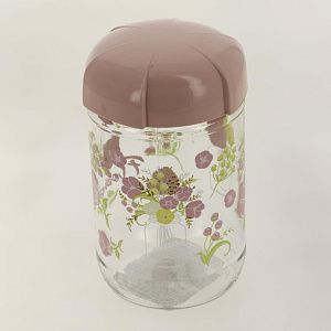 Банка 600мл RENGA Цветы с пластиковой крышкой стекло 000000000001203279
