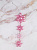 Украшение декоративное Нить из 4х снежинок 14х4см розовый пластик 000000000001208281