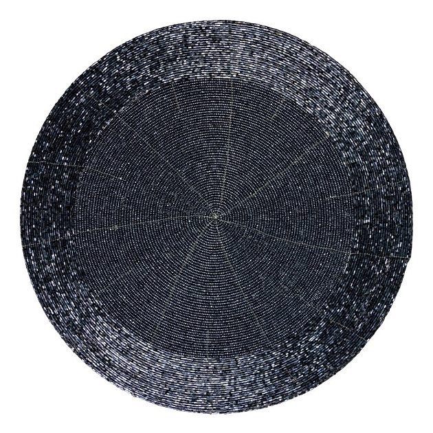 Салфетка сервировочная 35см DE'NASTIA синий бисер 000000000001225831