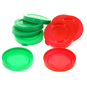 Набор крышек 10шт ИНТЕРМ цветные высший сорт полиэтилен 000000000001176027