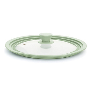 Крышка 24/26/28см DE'NASTIA мятный стекло/силикон 000000000001219661
