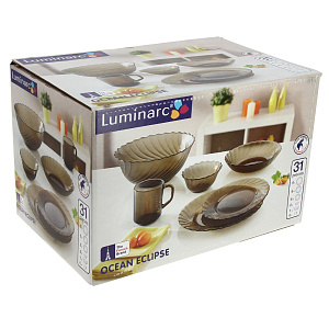 ОКЕАН ЭКЛИПС Набор столовой посуды 31 предмет LUMINARC стекло L5109 000000000001160477
