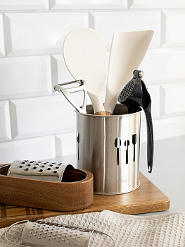 Пресс для чеснока 17,5x3,6x5,2см DE'NASTIA мерцающий черный цинковый сплав 000000000001228991