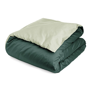 Пододеяльник 145x210см DE'NASTIA NEW сатин 2х-сторонний светло-зеленый/зеленый хлопок 000000000001215770