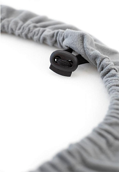 Подушка на стул 31,5см DE'NASTIA круглая бархатная серый полиэстер 000000000001200413