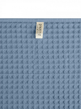 Полотенце вафельное 50x90см DE'NASTIA для бани/сауны 300гр синий хлопок 000000000001228558