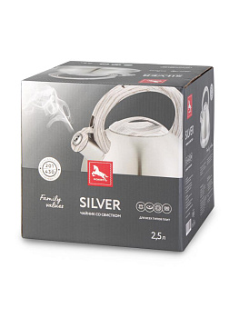 Чайник со свистком 2,5л нержавеющая сталь 000000000001225924