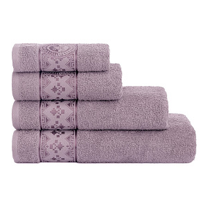 Полотенце 40х60см DE'NASTIA ТАЛИСМАН 1 фиолетовый хлопок-100% 000000000001215338