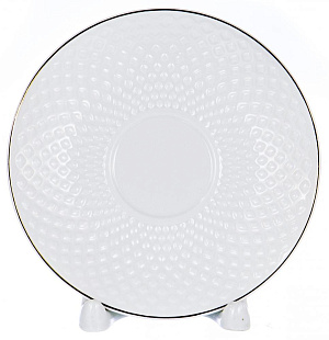 Пара чайная 220мл/блюдце ПОСУДА белый с золотом 101-01010 000000000001177801