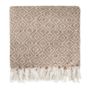 Плед 150х200см LUCKY QUADRO бежевый хлопок Плед 150х200см LUCKY QUADRO бежевый хлопок 000000000001214656