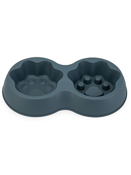 Миска для животных 31х17см двойная ЛАПКА в ассортименте полипропилен 000000000001229119