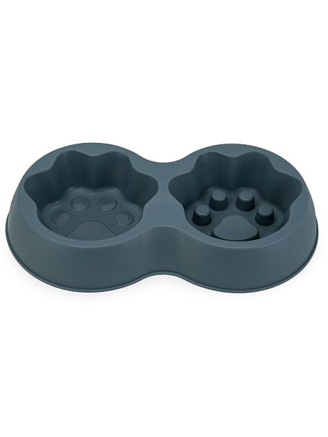 Миска для животных 31х17см двойная ЛАПКА в ассортименте полипропилен 000000000001229119