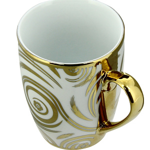 Набор кружек на подставке Золотые Завитки Matissa, 300мл, 4 шт. 000000000001073923