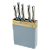 Набор ножей 5шт + подставка пластик/нержавеющая сталь/бамбук M010218/R010482 000000000001190947