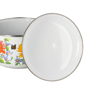 Кастрюля 4л СТАЛЬЭМАЛЬ Цветочная эмалированная сталь 000000000001101619